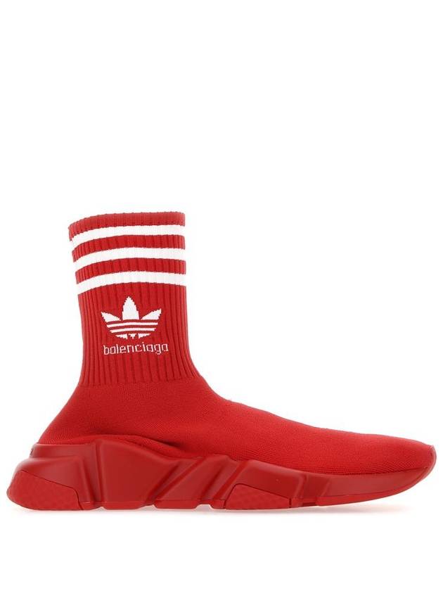 Balenciaga Speed Stretch Knit High Top Sneakers Red
