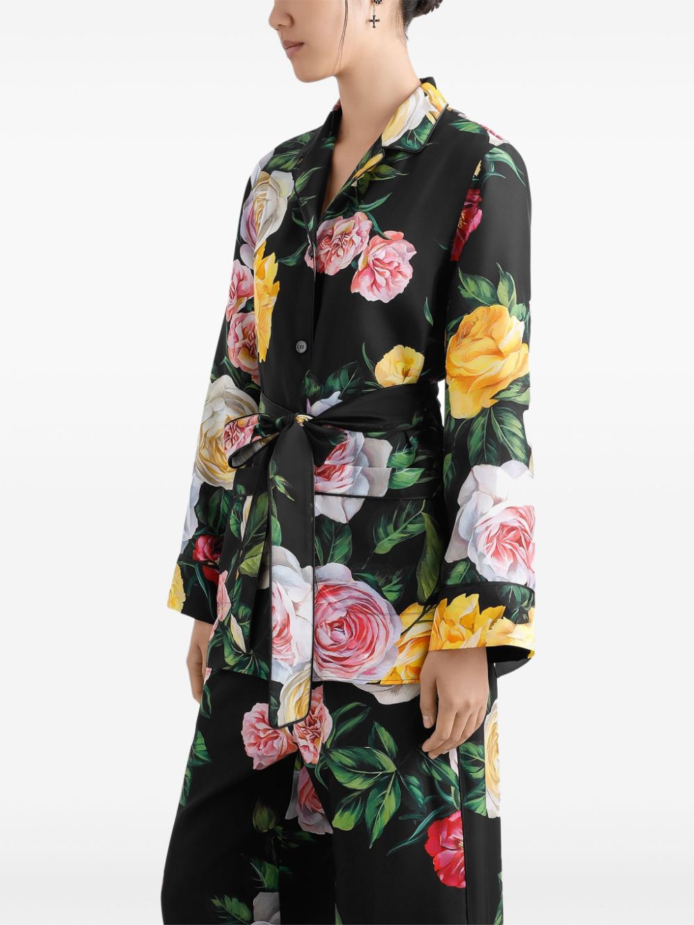 Dolce & Gabbana Women Rose Print Shirt