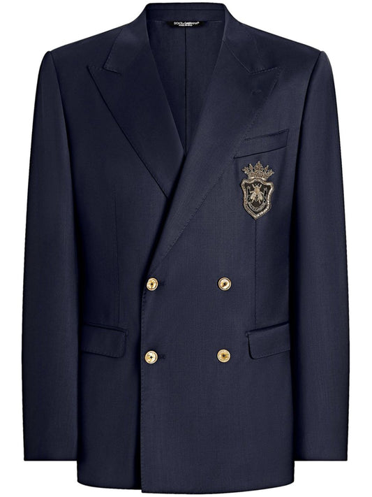 Dolce & Gabbana Men Blazer With Logo Application
