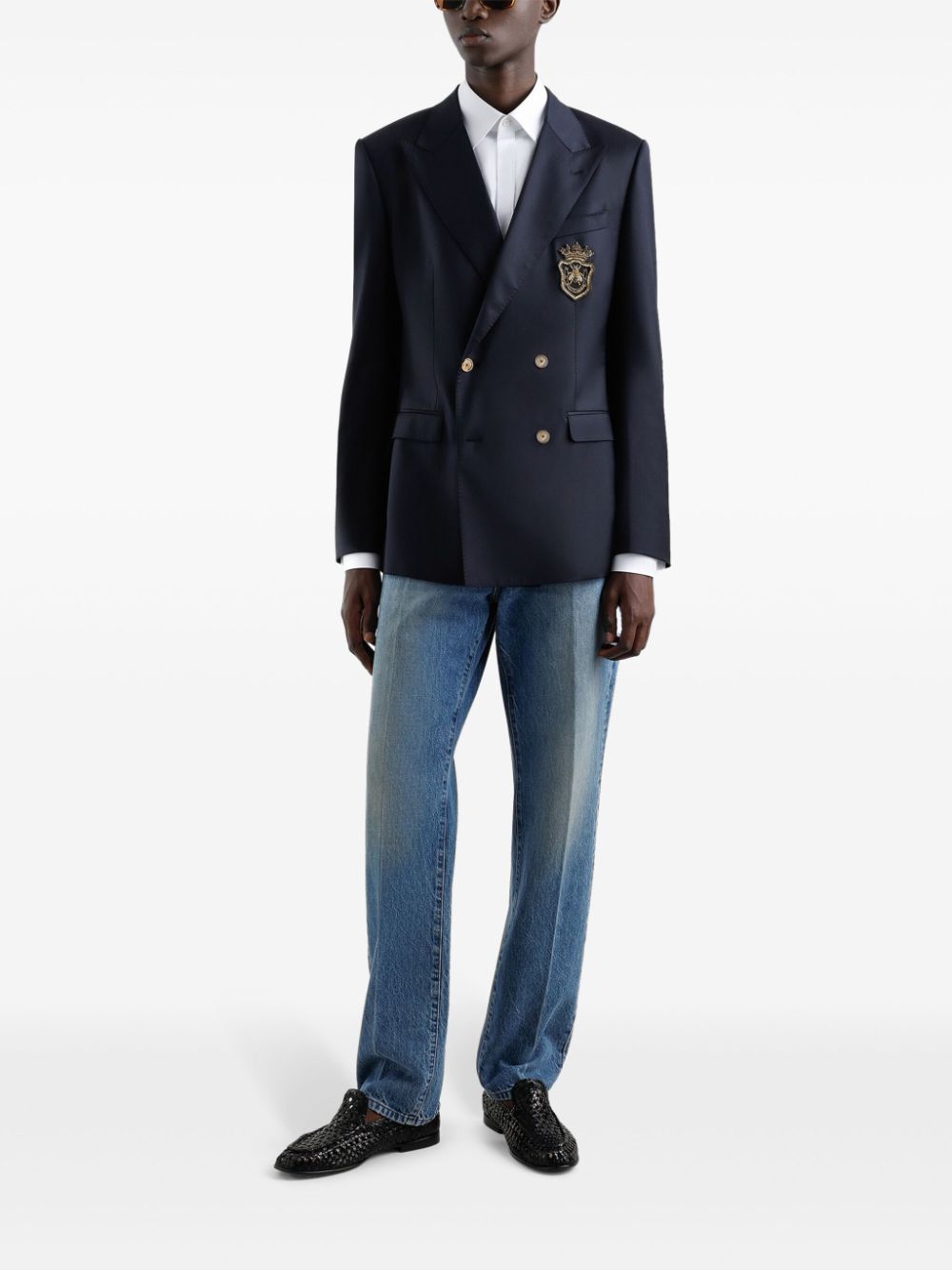 Dolce & Gabbana Men Blazer With Logo Application