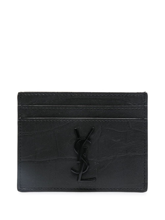 Saint Laurent Men Leather Card Holder