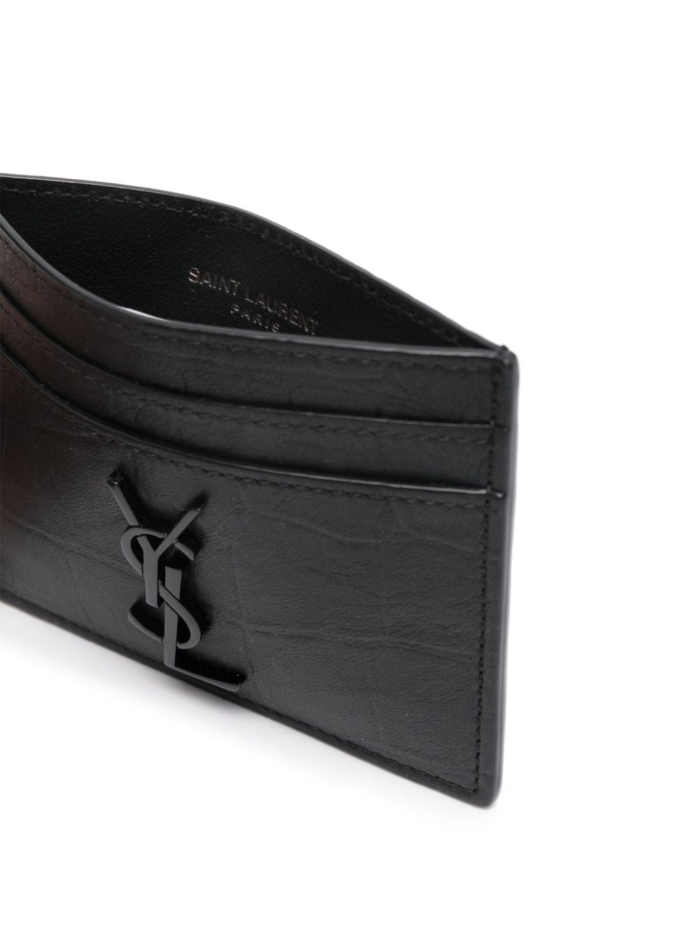 Saint Laurent Men Leather Card Holder