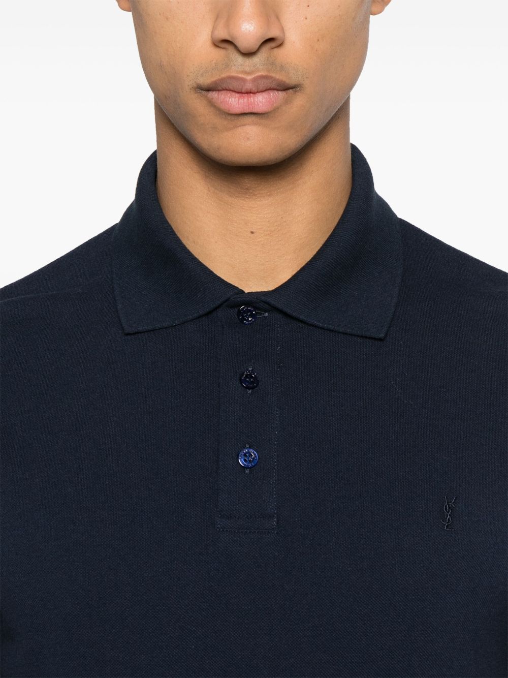 Saint Laurent Men Cotton Polo Shirt