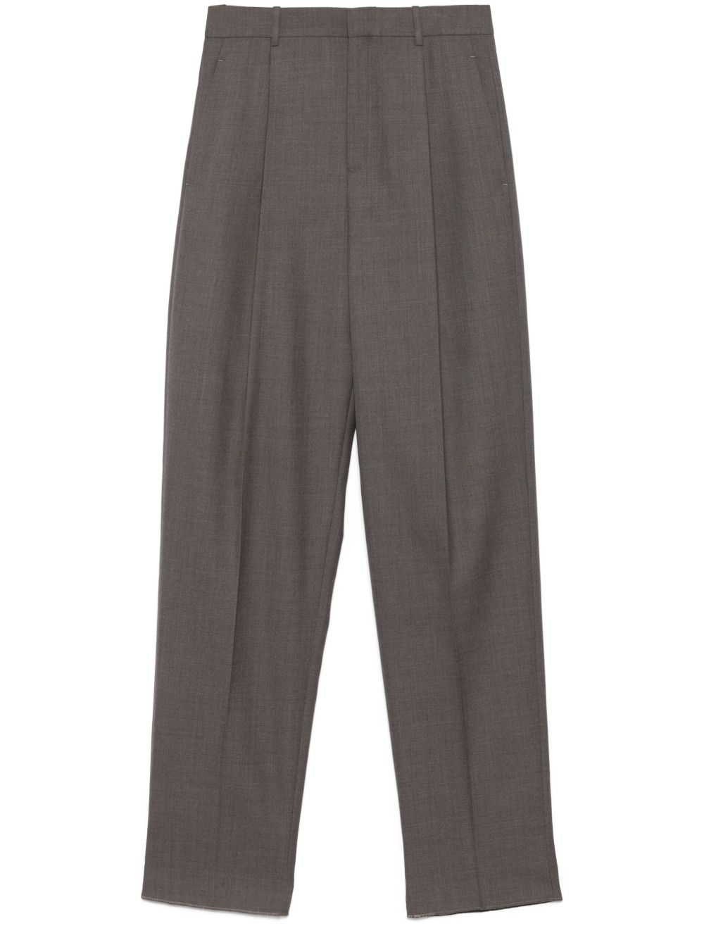 Saint Laurent Men Wool High-Waisted Trousers