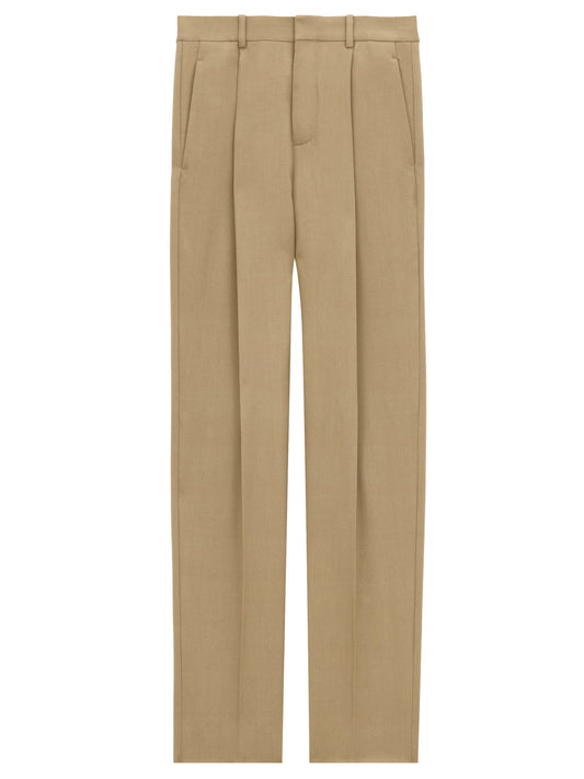 Saint Laurent Men Wool Gabardine Trousers