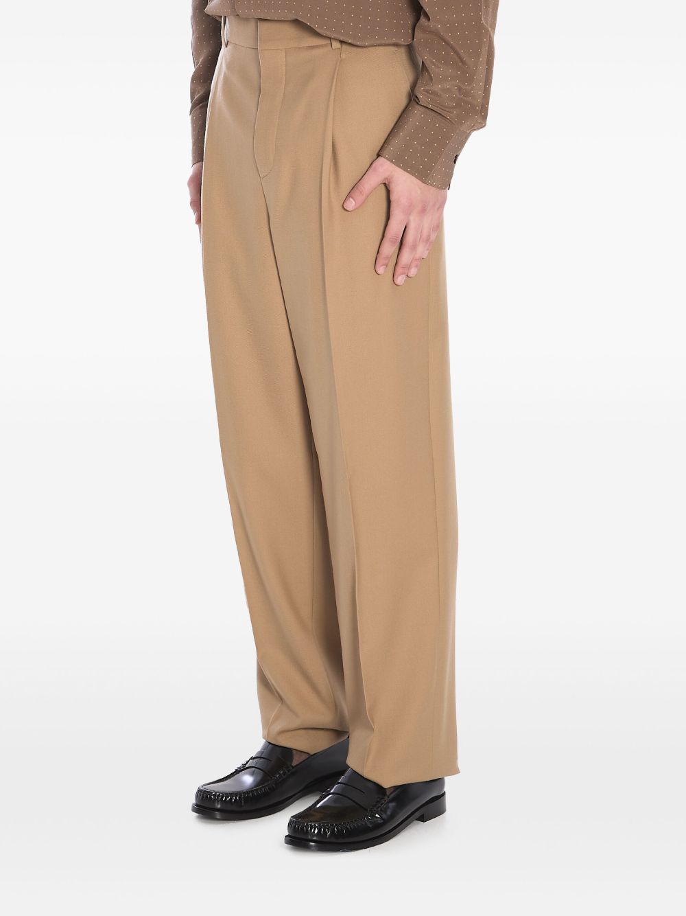 Saint Laurent Men Wool Gabardine Trousers