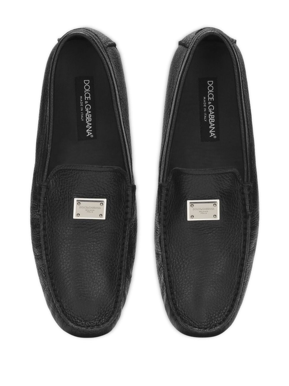 Dolce & Gabbana Men Leather Loafer With Logo