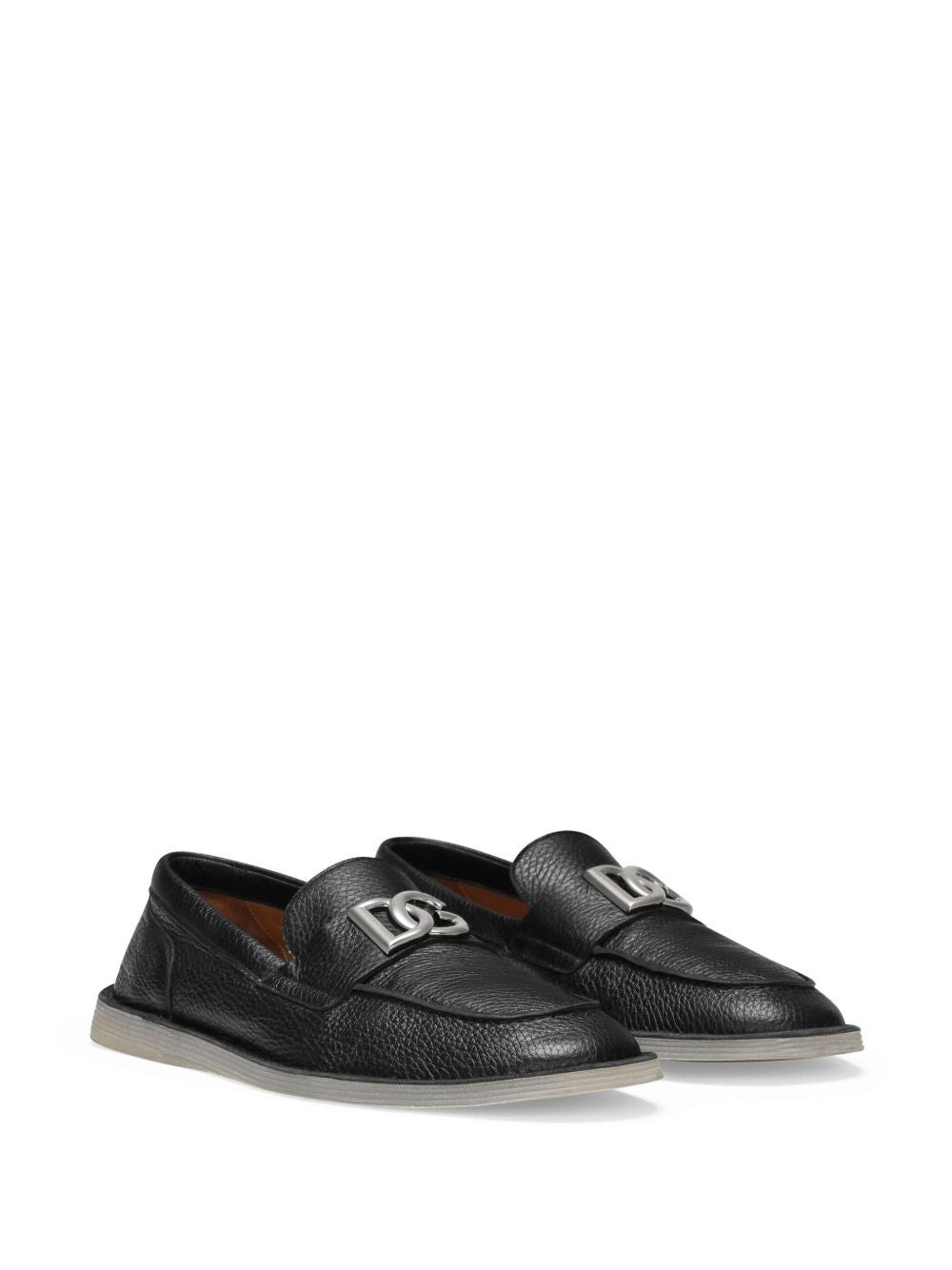 Dolce & Gabbana Men Leather Loafer With Logo