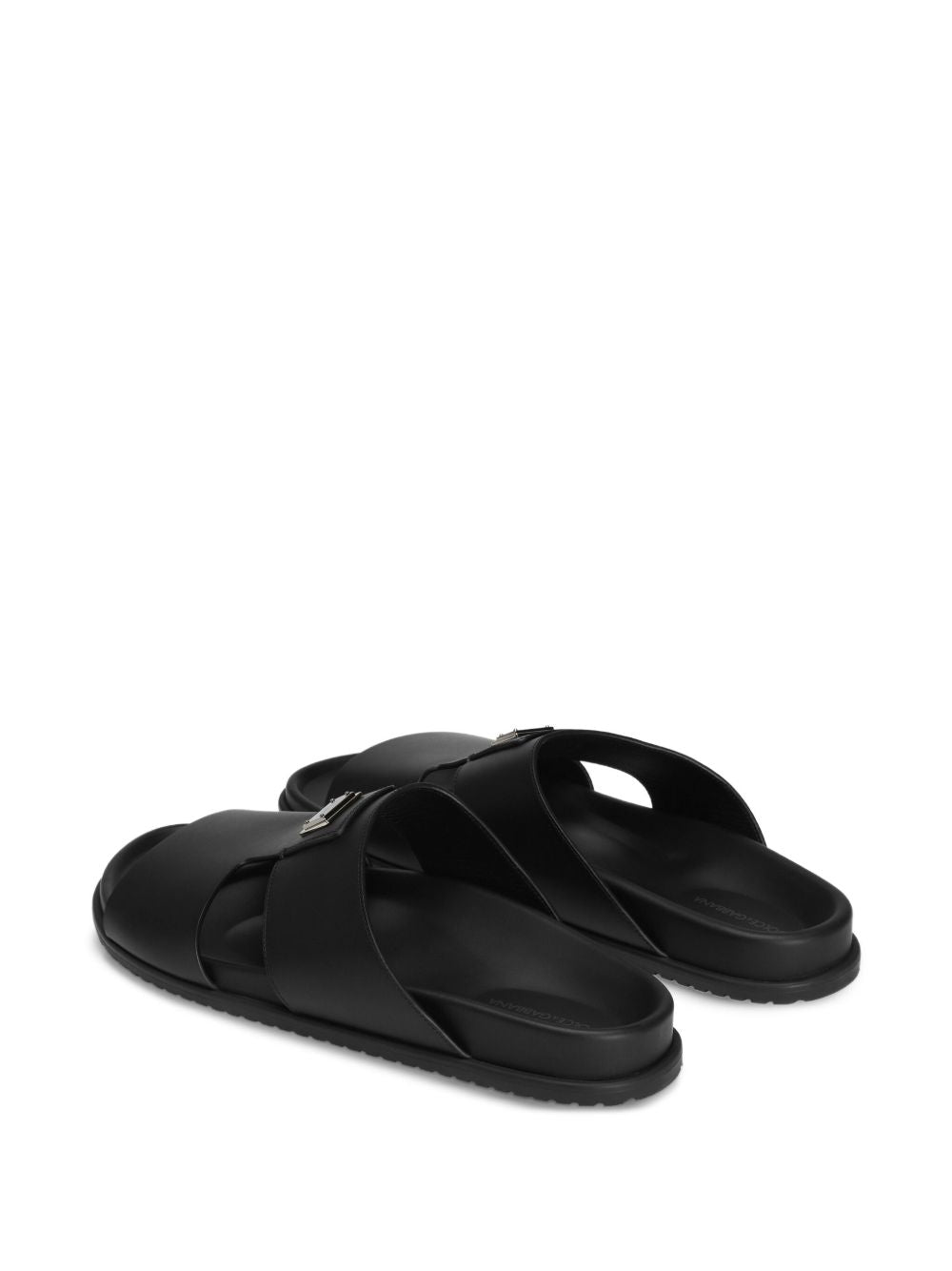 Dolce & Gabbana Men Leatehr Sandal With Logo