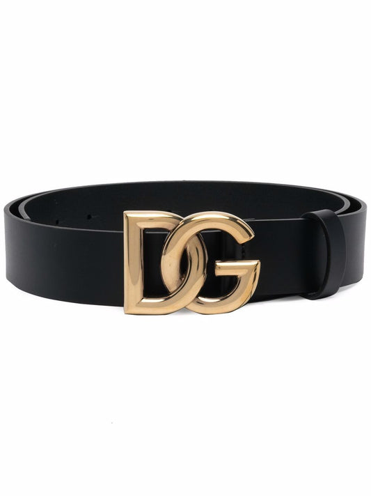 Dolce & Gabbana Men Leather Belt With Logo