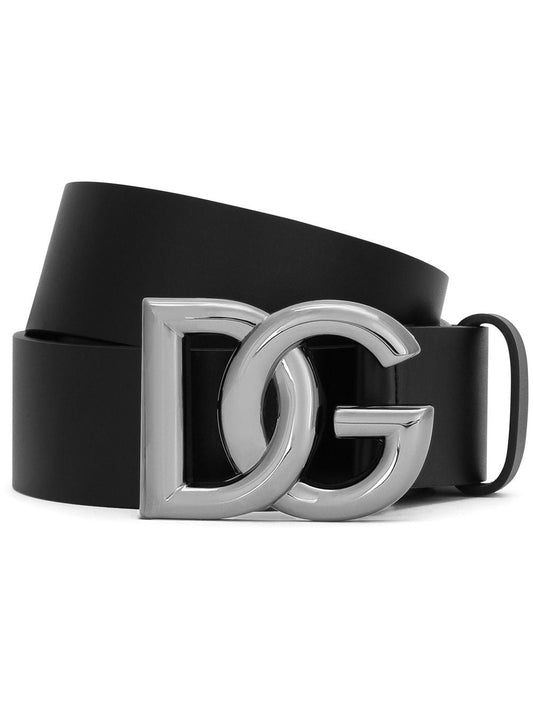 Dolce & Gabbana Men Leather Belt With Logo