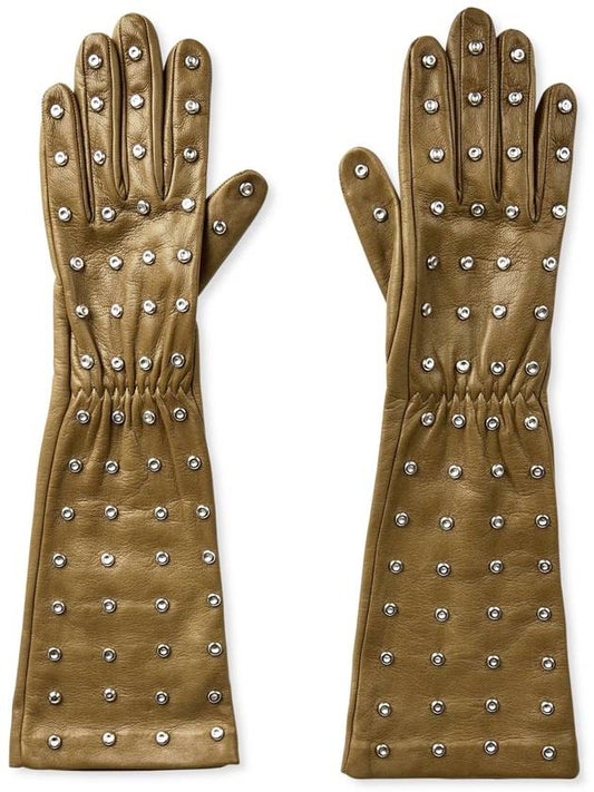 Bottega Veneta Embossed Logo Studs Leather