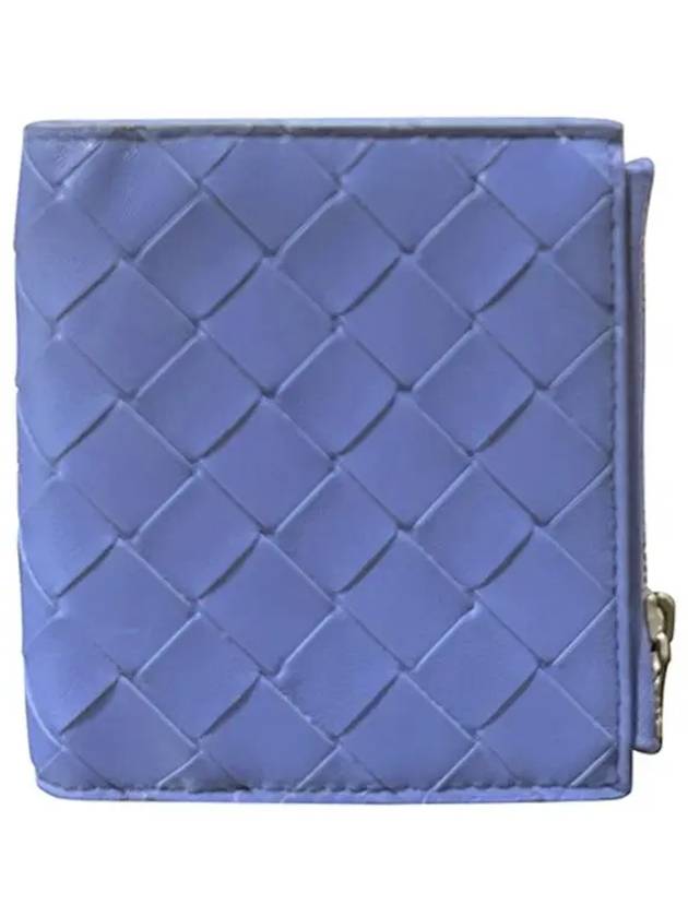 Bottega Veneta Intrecciato Zipper Half Wallet Violet