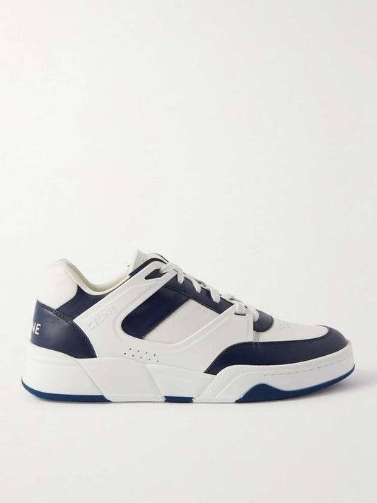 CELINE CT07 Trainer Calfskin Lace-Up Low Top Sneakers Navy