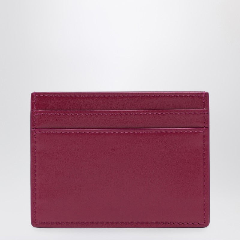 Saint Laurent Fuchsia Leather Credit Card Holder Women