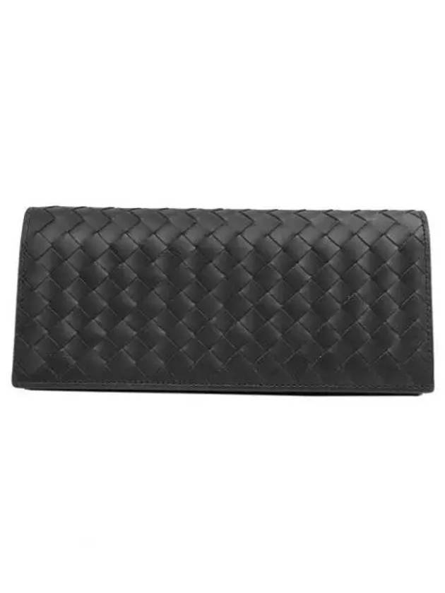 Bottega Veneta Intrecciato Continental Long Wallet Black