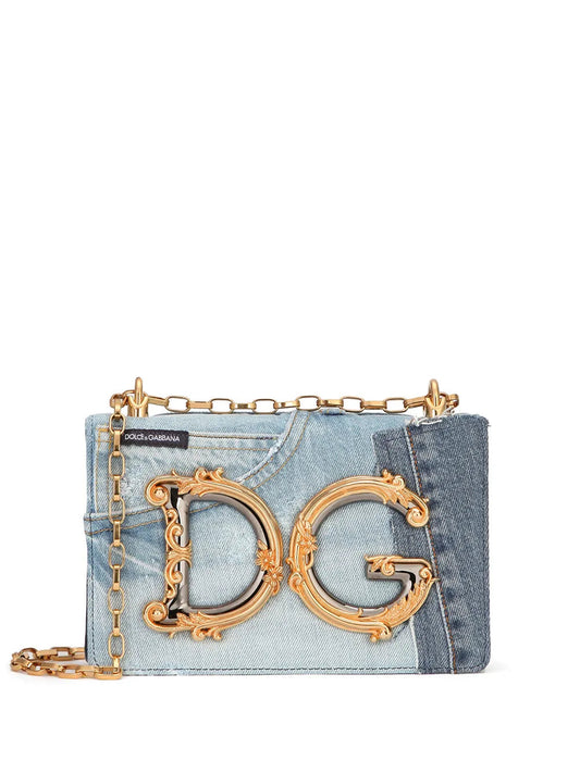 Dolce & Gabbana Women Dg Girls Patchwork Denim Bag