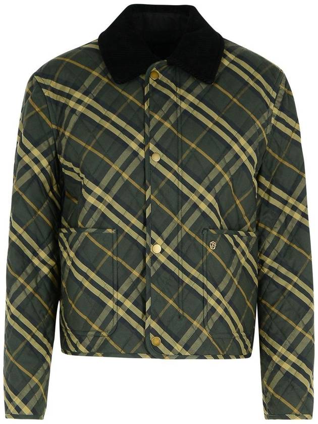 Burberry Barn Checked Quilted Cropped Jacket Shadow
