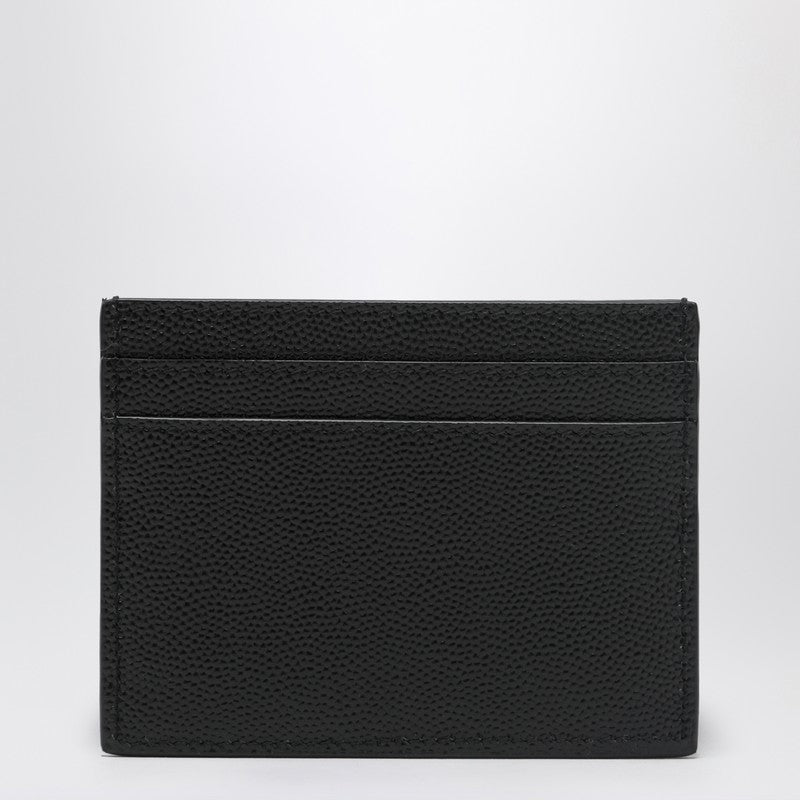 Saint Laurent Black Textured Leather Card Holder Men