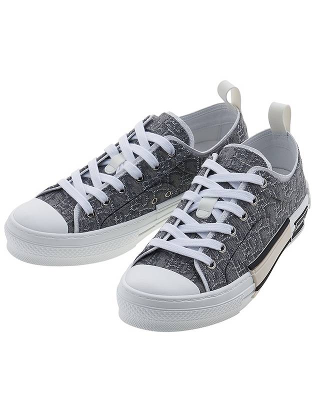 B23 Oblique Canvas Low Top Sneakers Ruthenium Dior