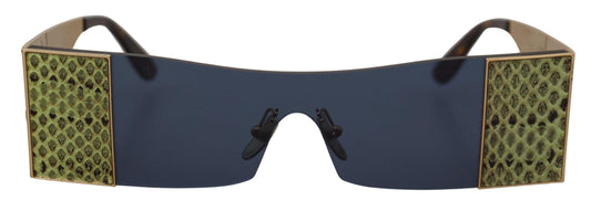 Dolce & Gabbana Gold Metal Rectangle Shades DG2263 Women's Sunglasses