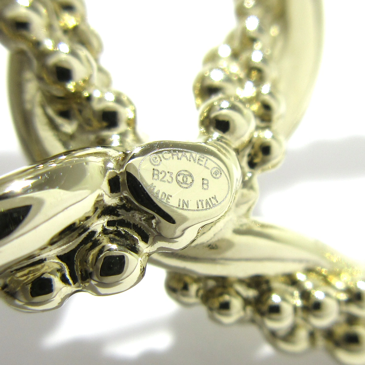 CHANEL - Coco Brooch Champagne Gold Clear Hardware Rhinestones