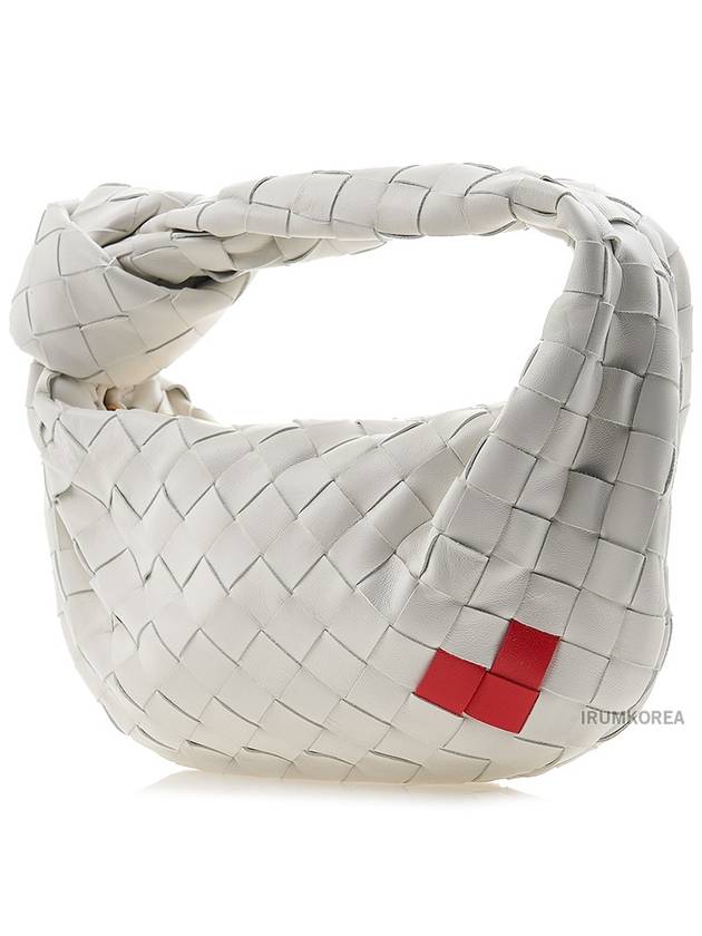 Bottega Veneta Intrecciato Heart Detail Leather Tote Bag White