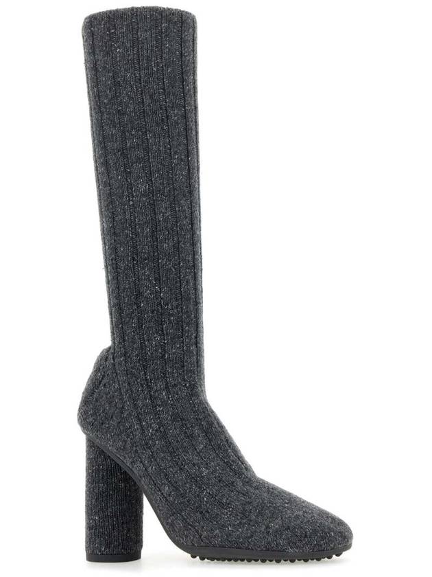 Bottega Veneta Atomic Knit Long Boots Anthracite