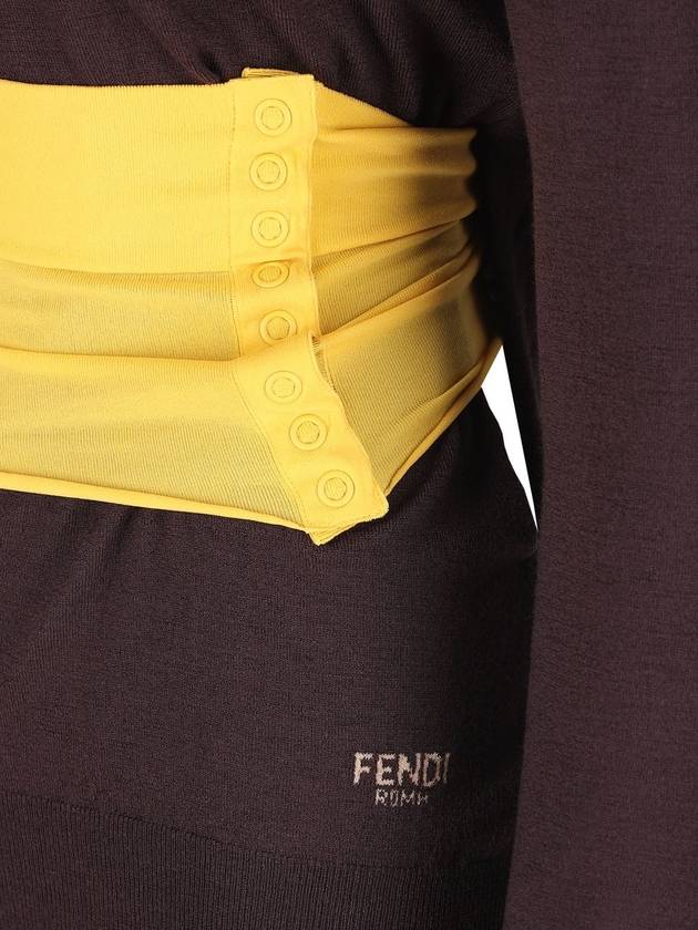 Fendi Wool Turtleneck Dark Purple