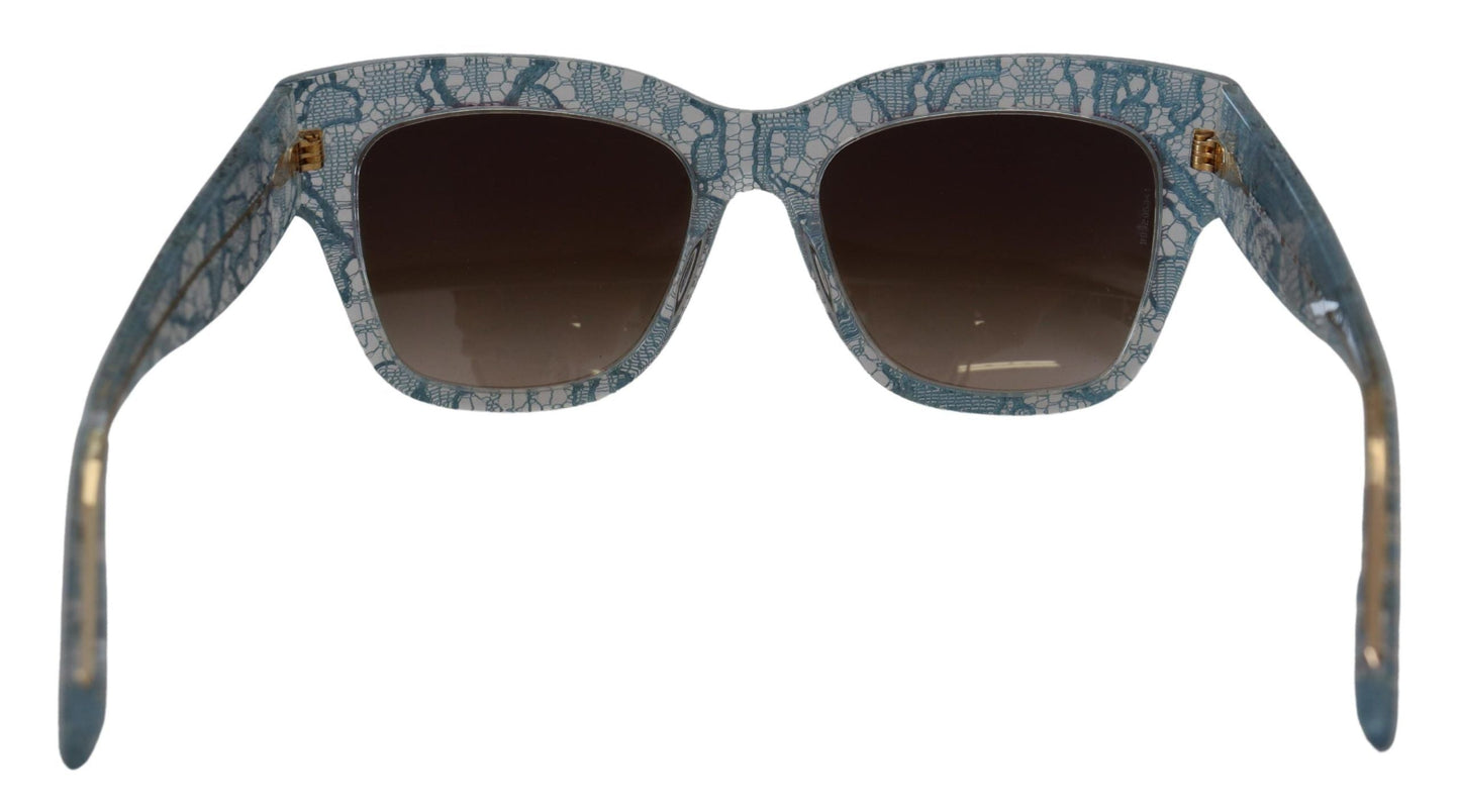 Dolce & Gabbana Blue Lace Acetate Crystal Butterfly DG4231 Women's Sunglasses