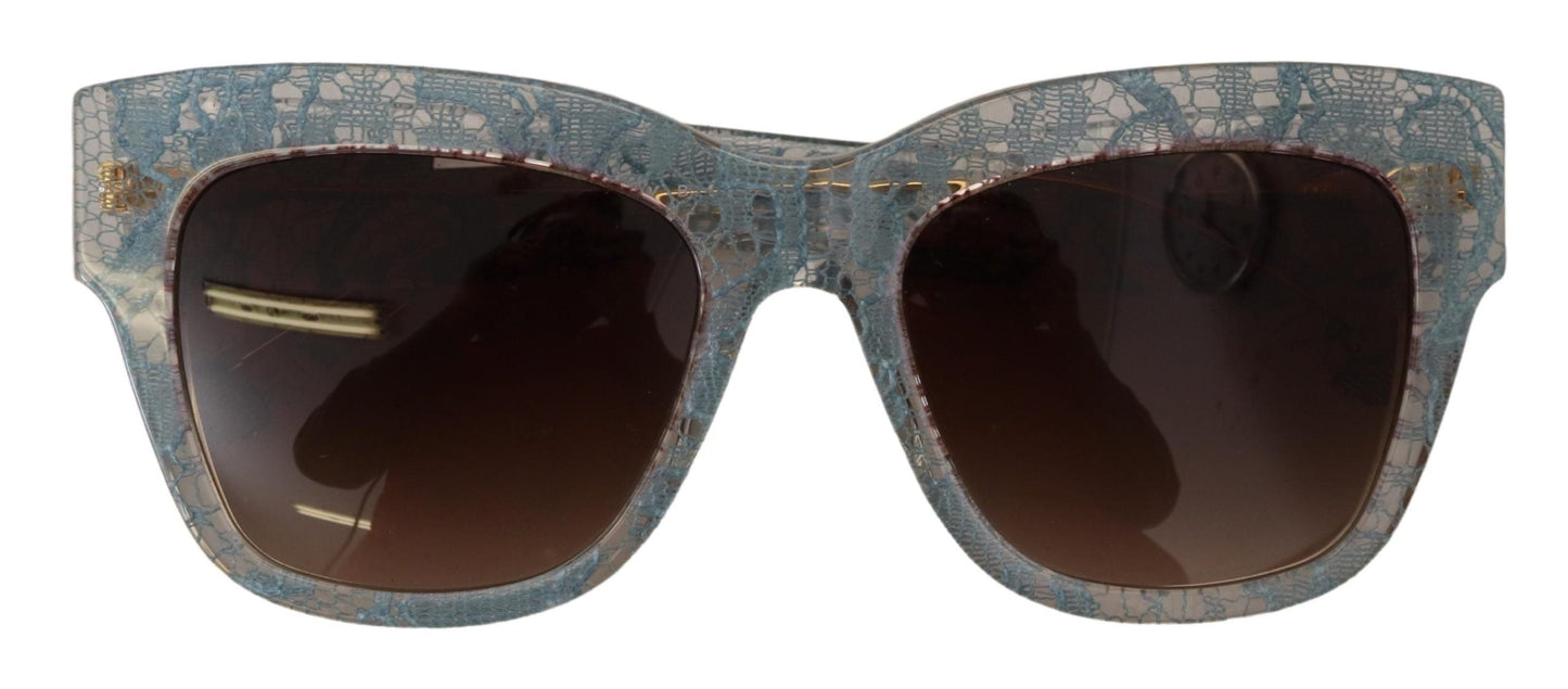 Dolce & Gabbana Blue Lace Acetate Crystal Butterfly DG4231 Women's Sunglasses