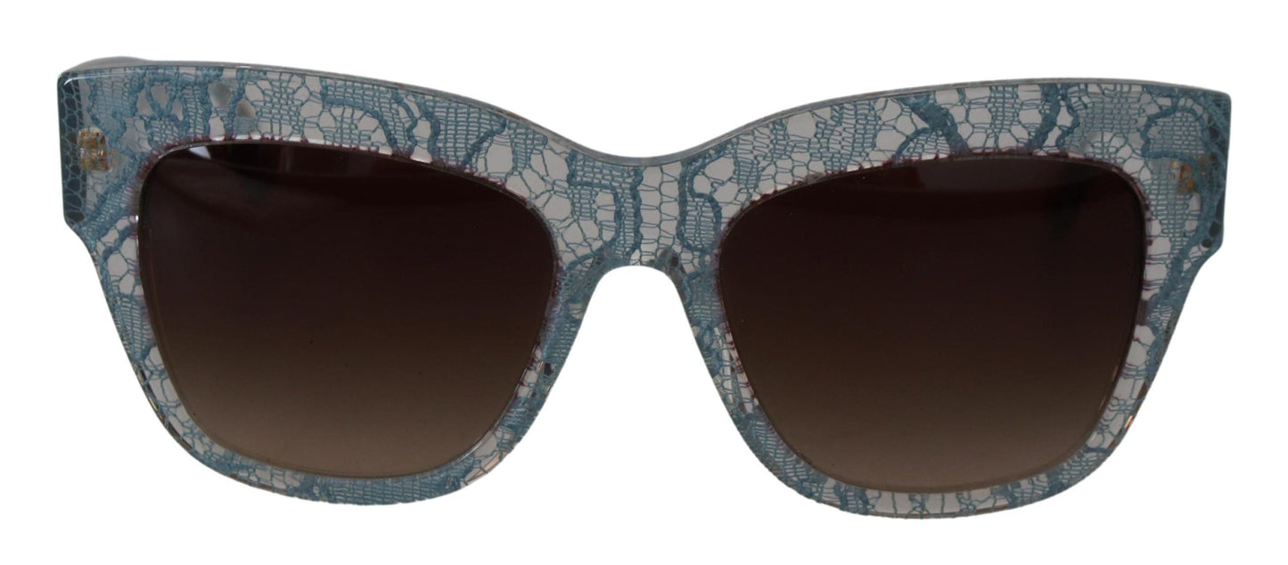 Dolce & Gabbana Blue Lace Acetate Crystal Butterfly DG4231 Women's Sunglasses