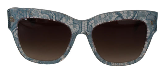 Dolce & Gabbana Blue Lace Acetate Crystal Butterfly DG4231 Women's Sunglasses