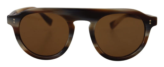 Dolce & Gabbana Brown Tortoise Oval Full Rim Eyewear DG4306 Women's Sunglasses