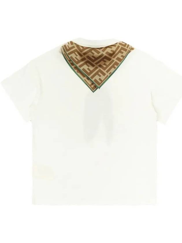 Fendi Kids FF Logo Scarf T Shirt JUI180 7AJ F0TU9