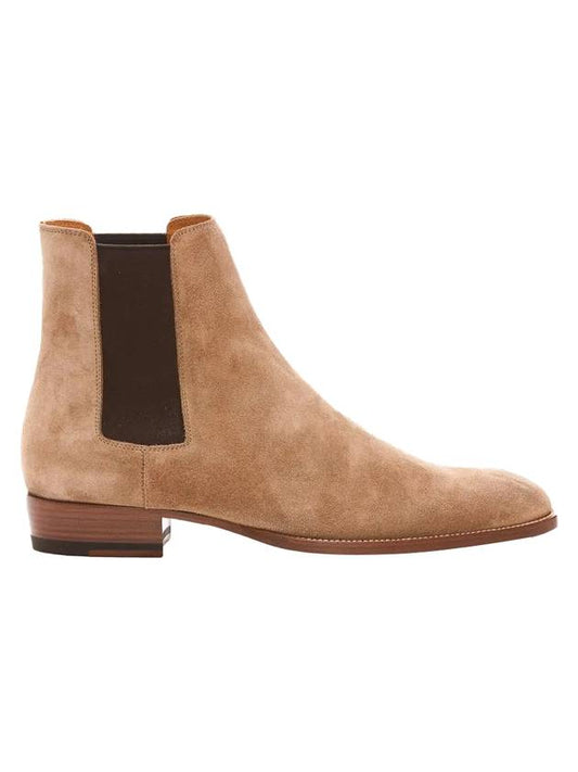 Saint Laurent Suede Classic Wyatt Chelsea Boots Brown