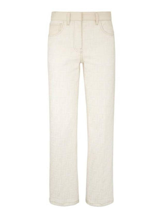 Fendi FF Long Jeans White