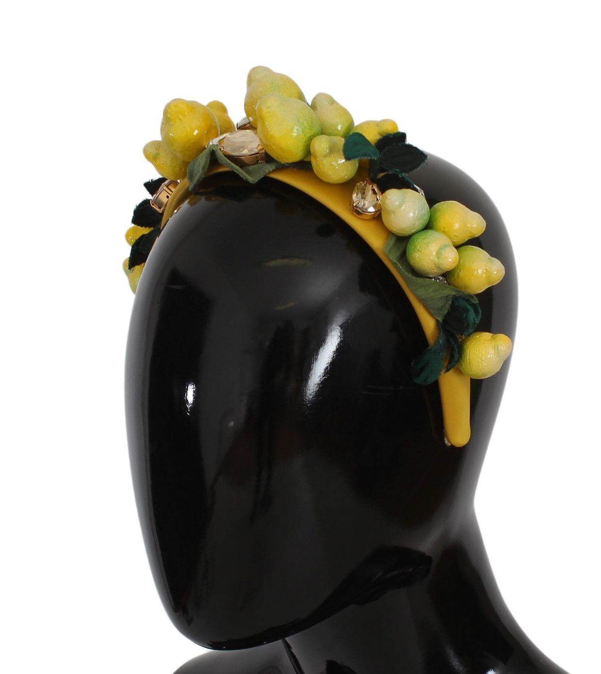 Dolce & Gabbana Yellow Lemons Sicily Crystal Diadem Tiara Women's Headband