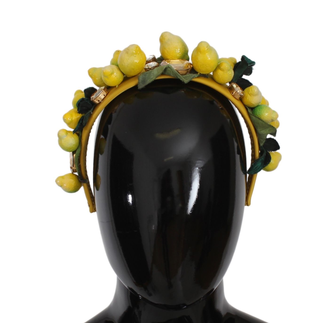 Dolce & Gabbana Yellow Lemons Sicily Crystal Diadem Tiara Women's Headband