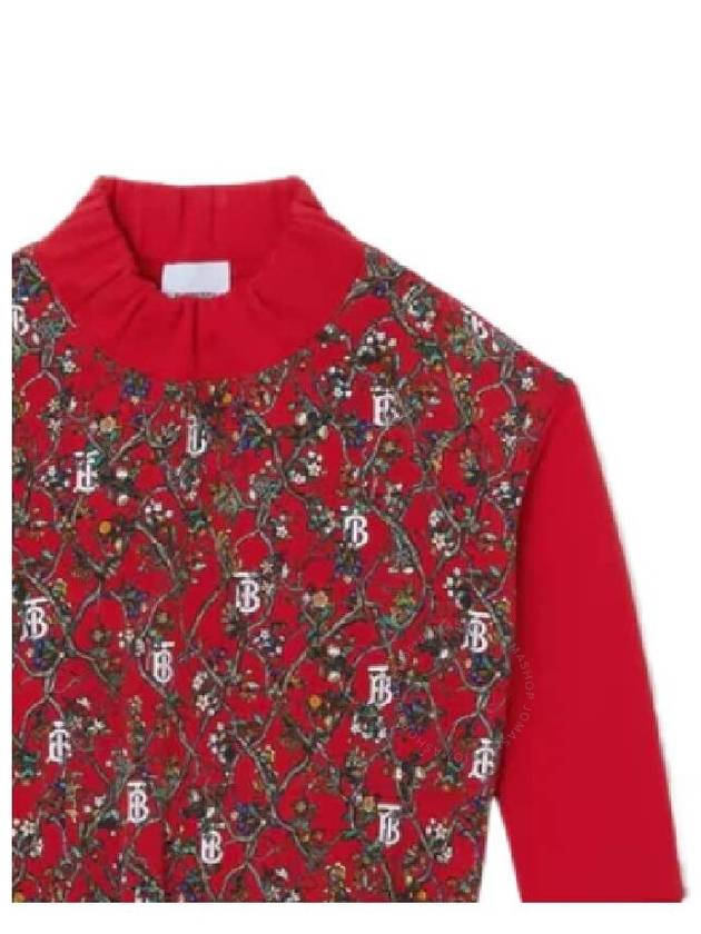 Burberry Burberry Girls Bright Red Laurice Floral Print Sweater Size 10Y