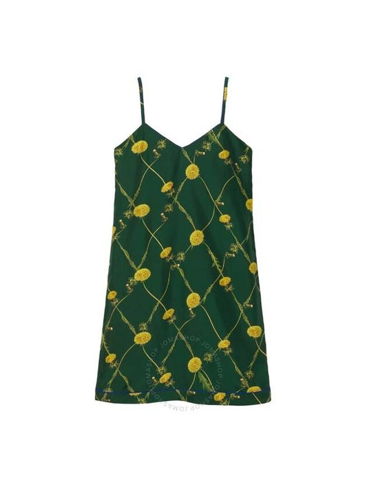 Burberry Burberry Dandelion Print Silk Dress Brand Size 10 US Size 8