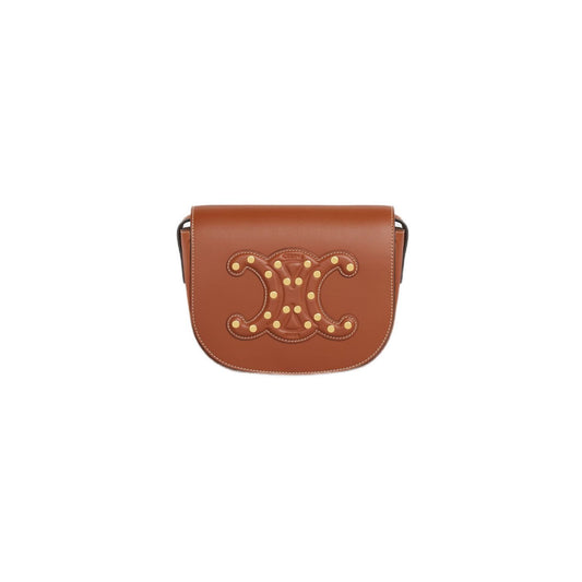 Celine Women's Folco Triomphe Bag in Tan | 198263DU9