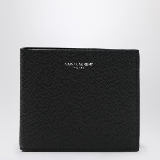 Saint Laurent Black East/West Wallet In Grain De Poudre Leather Men