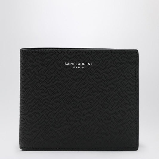 Saint Laurent Black East/West Wallet In Grain De Poudre Leather Men