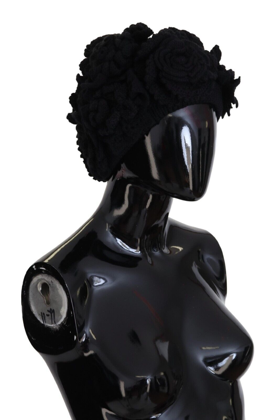 Dolce & Gabbana Black Wool Knit Winter Beanie Women's Hat