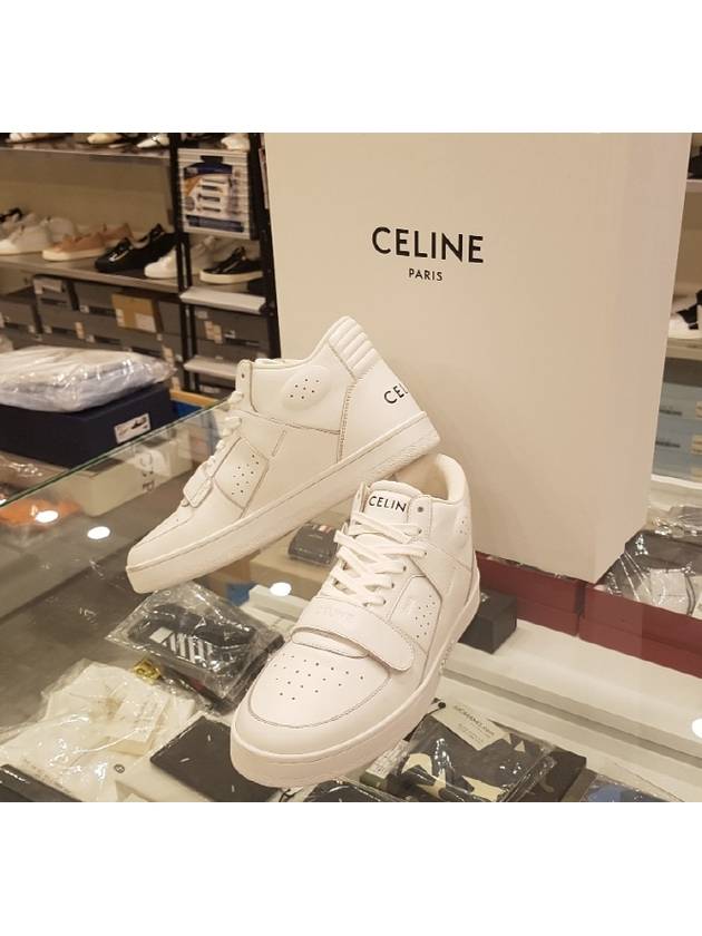 CELINE Velcro CT 02 Mid Top Sneakers White