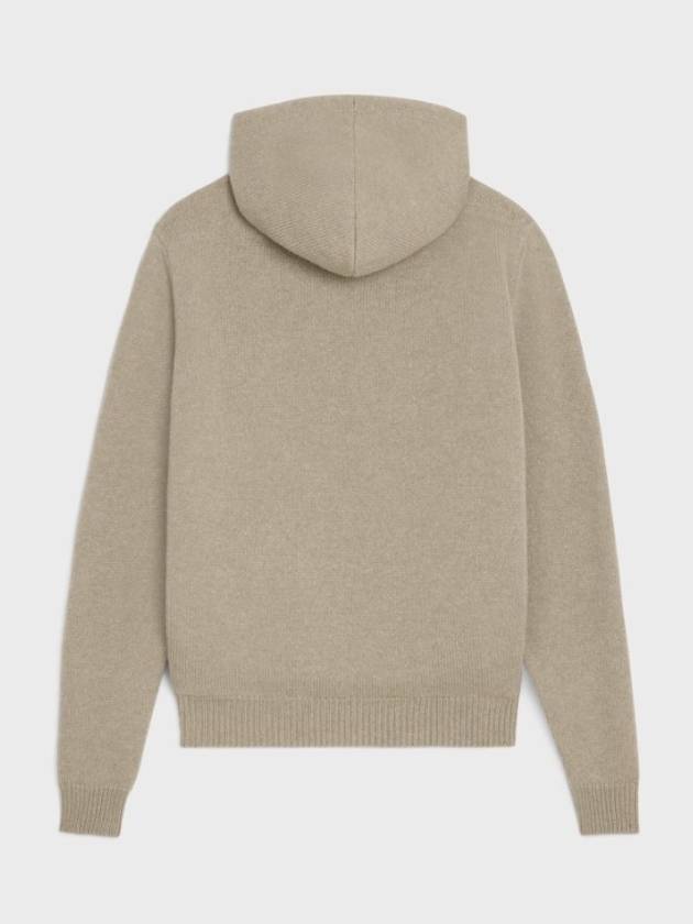 CELINE Triomphe Wool Cashmere Hoodie Beige