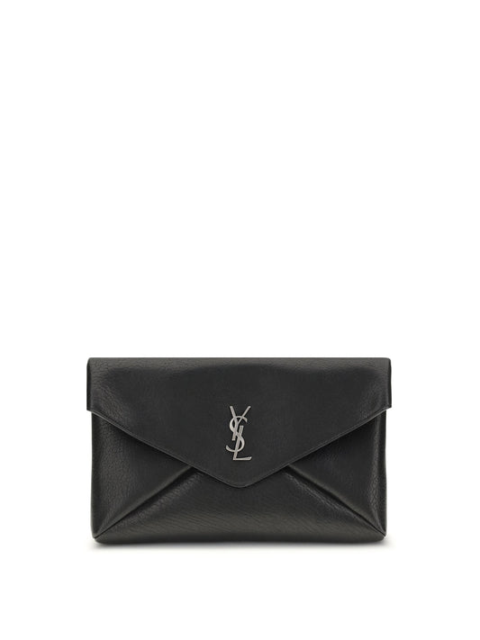 Saint Laurent Men Cassandre Large Envelope Clutch Bag