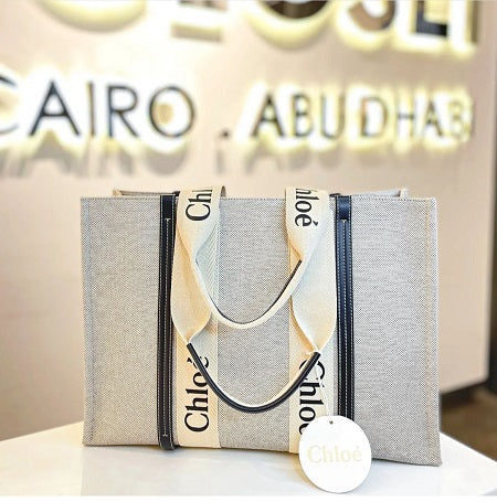 Chloe Bicolor Tote Woody Large Bag