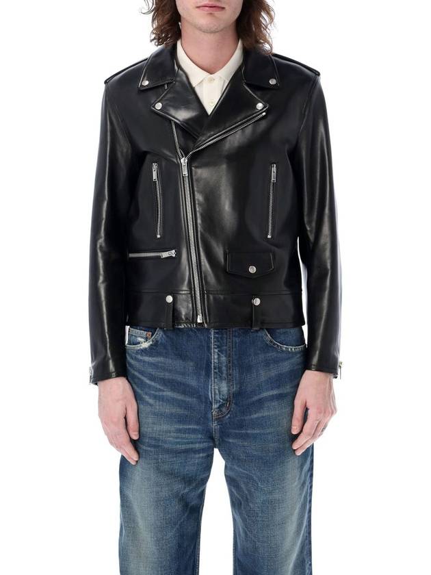 Saint Laurent Classic Motorcycle Jacket in Lambskin Black